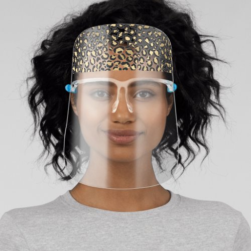 Cheetah Leopard Stylish Animal Print Face Shield