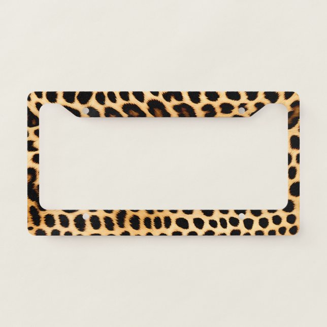 Cheetah License Plate Frame (Front)