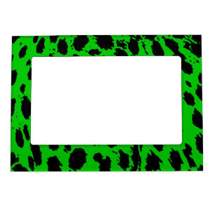 Cheetah Lime Green Magnetic Frame