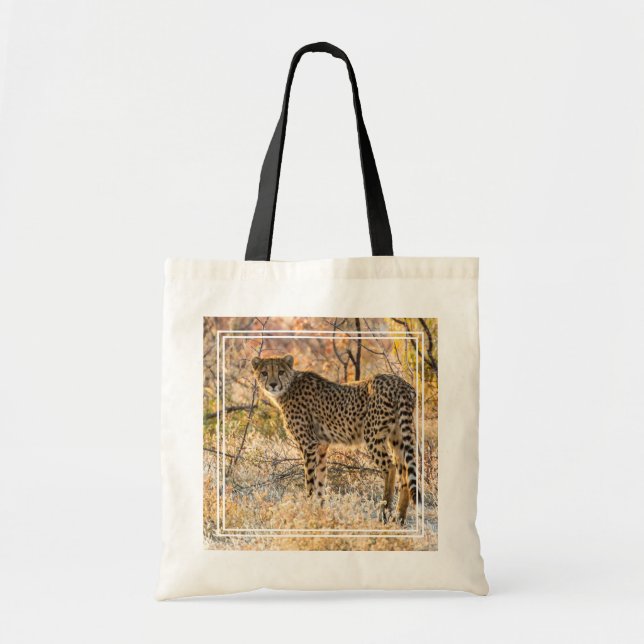Cheetah Looking Around Tote Bag (Front)