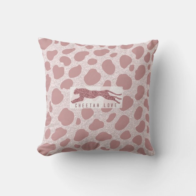 Cheetah Love  Throw Pillow (Front)