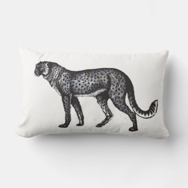 Cheetah Lumbar Throw Pillow (Front)