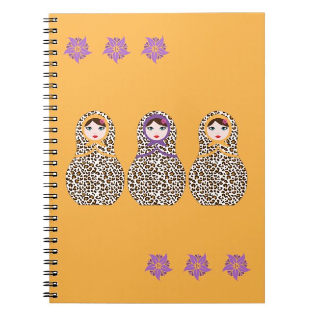 Cheetah Matryoshka Notebook (Front)