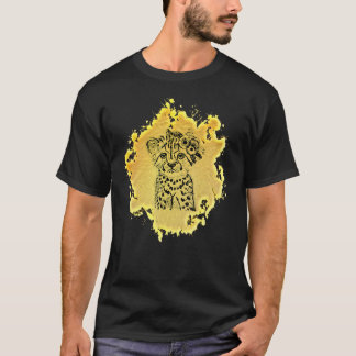 Cheetah Motif Predator Cat Animal Africa Colorful T-Shirt