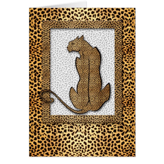 Cheetah on Animal Print Golden Blank (Front)