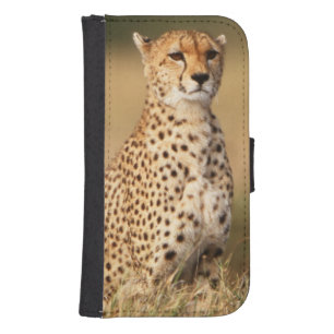 Cheetah on small mound for better visibility samsung s4 wallet case