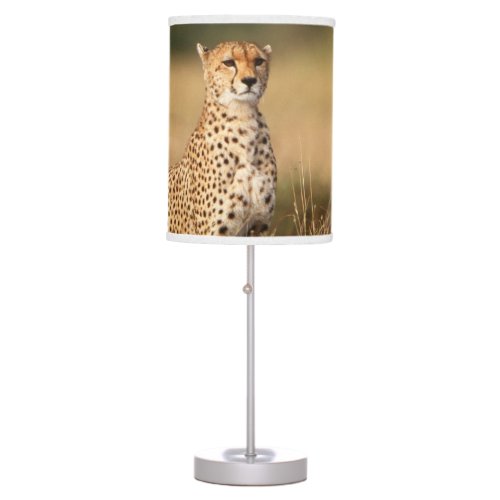 Cheetah on small mound for better visibility table lamp