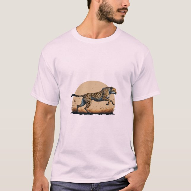 Cheetah on the Go" "Gotta Run Fast!" "Sprint Supre T-Shirt (Front)