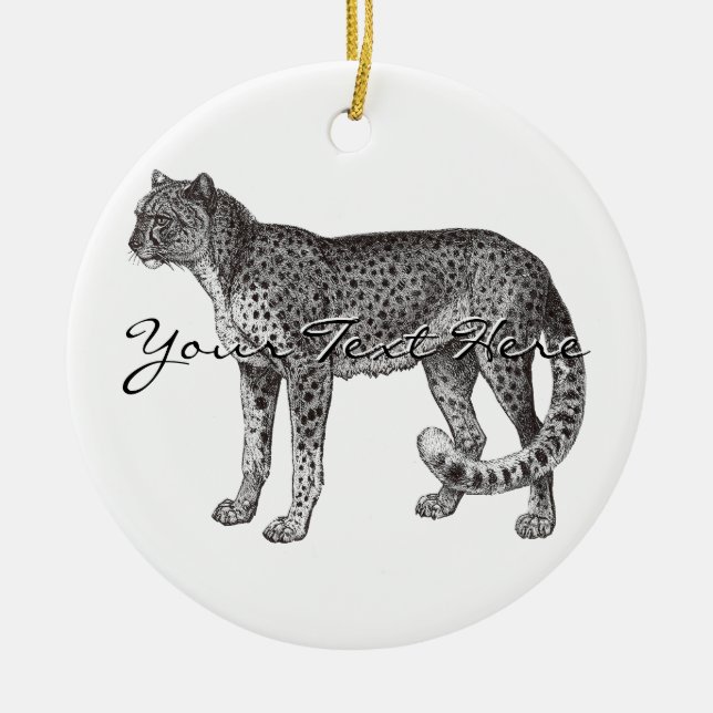 Cheetah Ornament (Front)