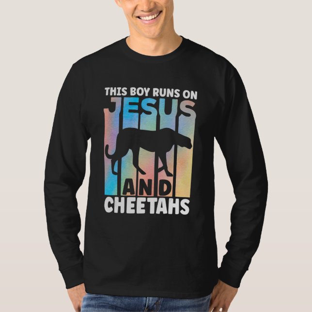 Cheetah Outfit for Cheetah Lovers Apparel for Boys T-Shirt (Front)