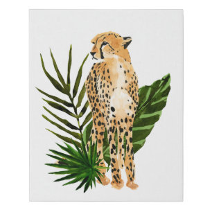 Cheetah Outlook Faux Canvas Print
