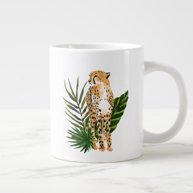 Cheetah Outlook Giant Coffee Mug (Right)