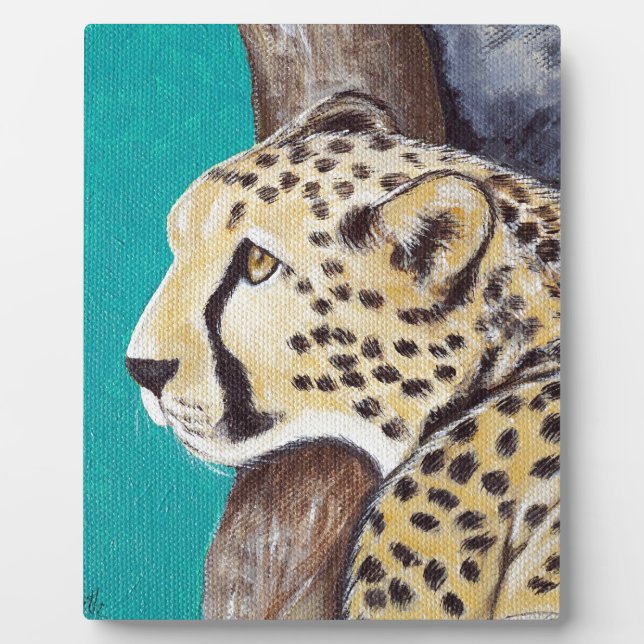 Cheetah Painting Plaque (Front)