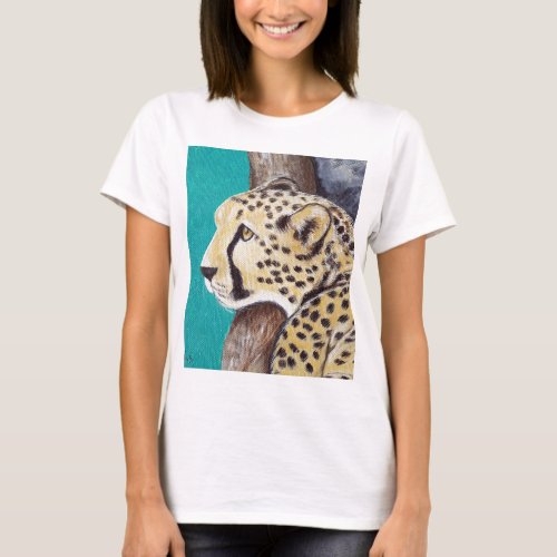 Cheetah Painting T_Shirt