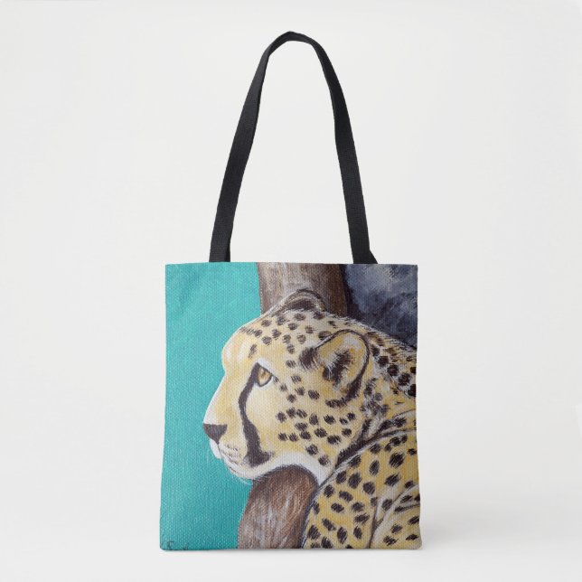 Cheetah Painting Tote Bag (Front)