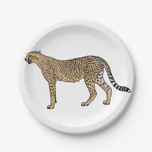 Cheetah Paper Plates