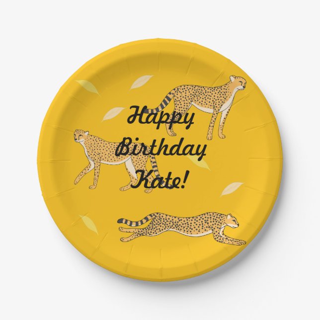 Cheetah  paper plates (Front)