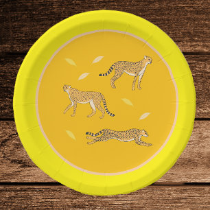 Cheetah Paper Plates