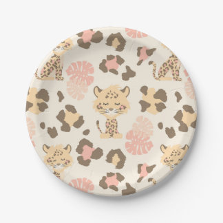 Cheetah paper plates