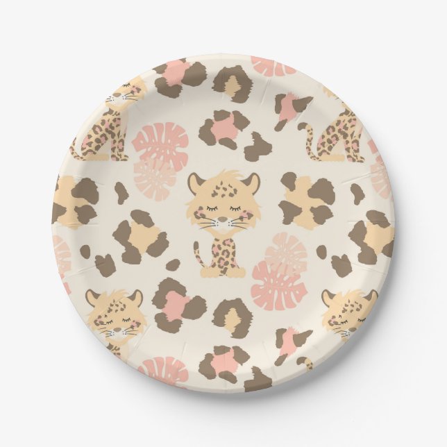 Cheetah  paper plates (Front)