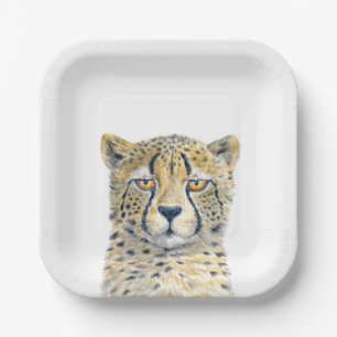 Cheetah Paper Plates