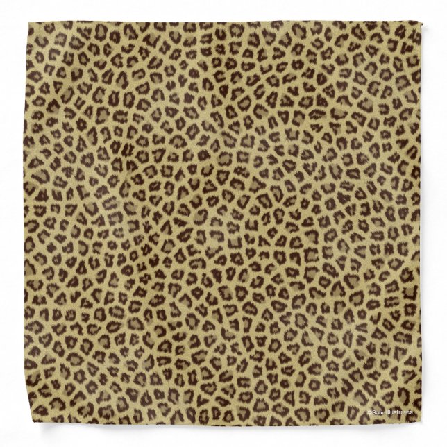 Cheetah Pattern Animal Print Bandana (Front)