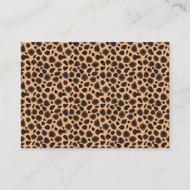 Cheetah Pattern Business Card (Front)