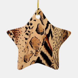 Cheetah Pattern Ceramic Ornament