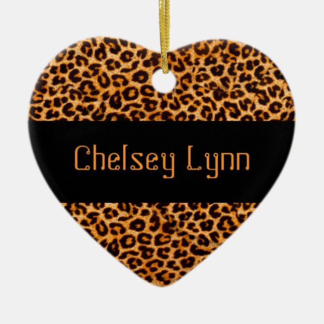 Cheetah Pattern Keepsake Ornament (Front)