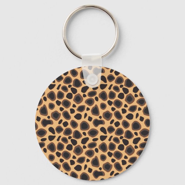 Cheetah Pattern Keychain (Front)