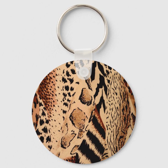 Cheetah Pattern Keychain (Front)