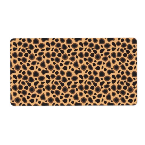 Cheetah Pattern Label