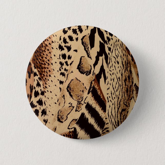 Cheetah Pattern Pinback Button (Front)