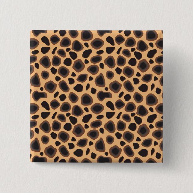 Cheetah Pattern Pinback Button (Front)