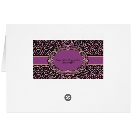 Cheetah Pattern Pink & Purple Label (Back Horizontal)