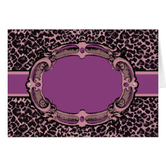 Cheetah Pattern Pink & Purple Label Cards