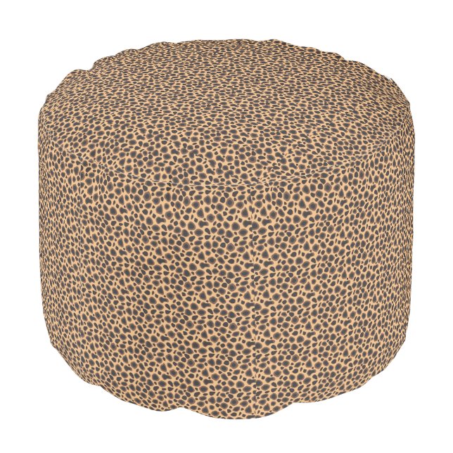 Cheetah Pattern Pouf (Angled Back)