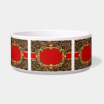 Cheetah Pattern Red Label Bowl<br><div class="desc">Buy as is or customize,  personalize or monogram!  BUY the whole entire set today or one piece at a time!</div>