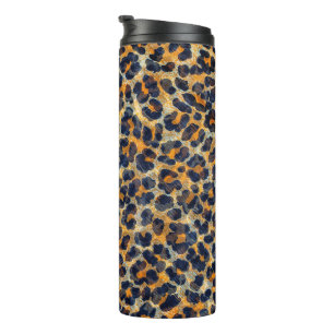 Cheetah Pattern Thermal Tumbler
