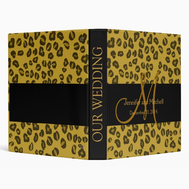 Cheetah Pattern Wedding Planner Binder (Background)