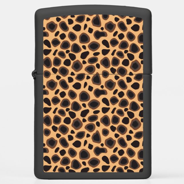 Cheetah Pattern Zippo Lighter (Front)