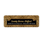Cheetah Paw Animal Print Address Label