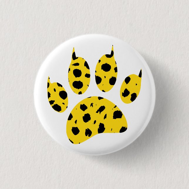 Cheetah Paw Print Button (Front)