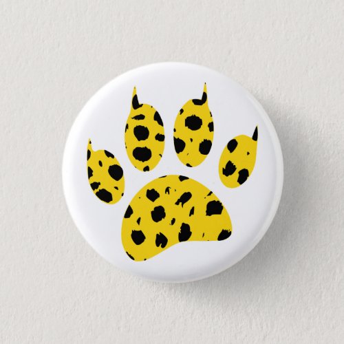 Cheetah Paw Print Button