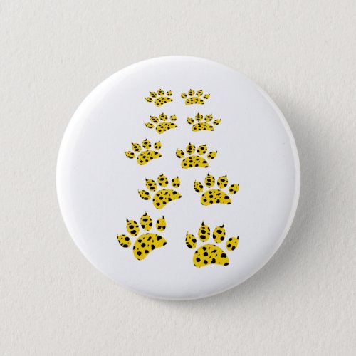 Cheetah Paw Print Button