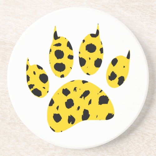 Cheetah Paw Print Coaster