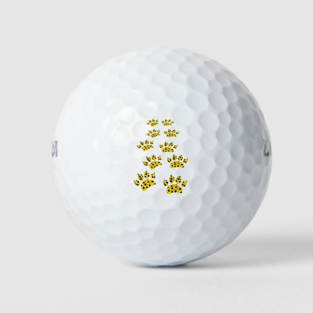 Cheetah Paw Print Golf Balls (Front)
