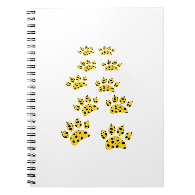 Cheetah Paw Print Notebook (Front)