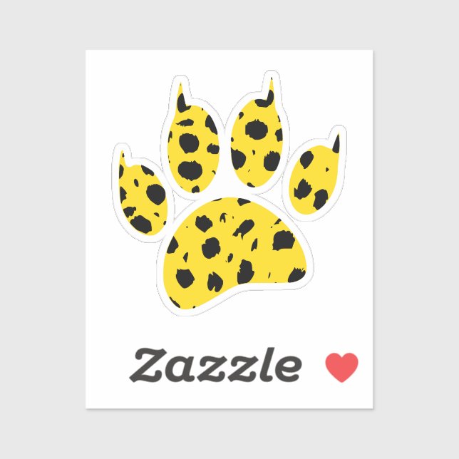 Cheetah Paw Print Sticker (Sheet)