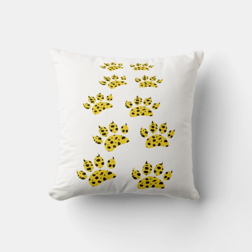 Cheetah Paw Print Throw  Throw Pillow